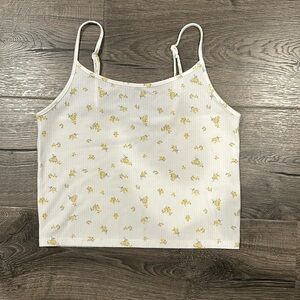 American Eagle cropped flower tank top